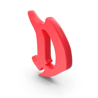 Red Stylish Gothic Font Capital Letter D PNG & PSD Images