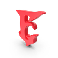 Stylish Gothic Font Alphabet Capital Letter E Red PNG & PSD Images