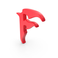 Red Stylish Gothic Font Capital Letter F PNG & PSD Images