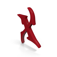 Stylish Gothic Font Alphabet Capital Letter X Red PNG & PSD Images