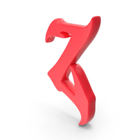 Stylish Gothic Font Alphabet Capital Letter Z Red PNG & PSD Images