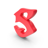 Red Stylish Gothic Font Capital Letter S PNG & PSD Images