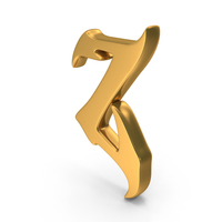 Stylish Gothik Font Alphabet Capitall Letter Z Gold PNG & PSD Images