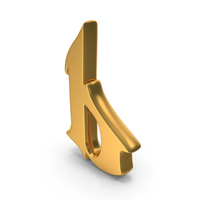 Stylish Gothik Font Alphabet Small Letter b Gold PNG & PSD Images