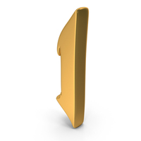 Gold Stylish Gothic Font Small Letter L PNG & PSD Images