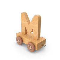 Wooden Train Letter M PNG & PSD Images