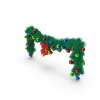 Christmas Tree Garland With Decorations PNG & PSD Images