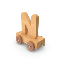 Wooden Train Letter N PNG & PSD Images