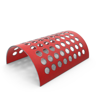 Curved Red Metal Plate With Holes PNG & PSD Images