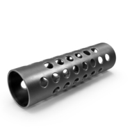 Round Steel Dark Aged Metal Cylinder With Holes PNG & PSD Images