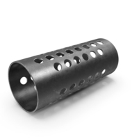 Silver Metal Cylinder With Holes PNG & PSD Images