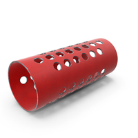 Metal Plate With Hole 8 Painted Red PNG & PSD Images