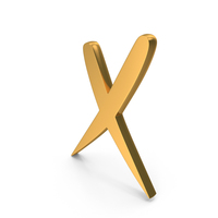 Gold Cross Mark Icon PNG & PSD Images