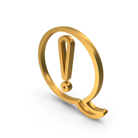 Out Line Exclamation Information Icon Gold PNG & PSD Images