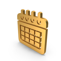 Calendar Icon Gold PNG & PSD Images