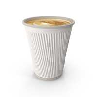 White Disposable Cup With Coffee PNG & PSD Images