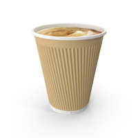 Beige Disposable Cup With Coffee PNG & PSD Images