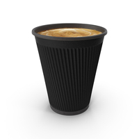 黑色一次性杯咖啡png＆PSD图像