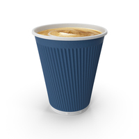 蓝色一次性杯咖啡png＆psd图像