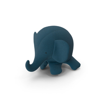Blue Corduroy Stuffed Toy Elephant PNG & PSD Images