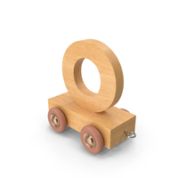 Wooden Train Letter O PNG & PSD Images