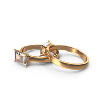 Two Diamond Rings PNG & PSD Images