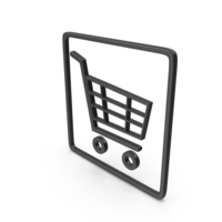 BLACK SYMBOL SHOPPING CART PNG & PSD Images