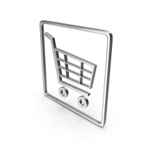 SILVER SYMBOL SHOPPING CART PNG & PSD Images