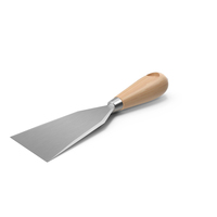 Steel Putty Spatula With Wooden Handle PNG & PSD Images