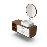 Bathroom Cabinet With Sink PNG & PSD Images