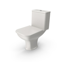 Ceramic Toilet Bowl With Closed Lid PNG & PSD Images