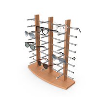 Glasses On Wooden Display PNG & PSD Images