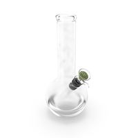 Round Glass Bong with Cannabis PNG & PSD Images