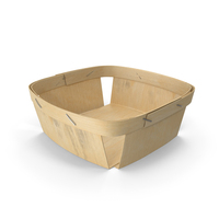 Veneer Berry Basket Square PNG & PSD Images