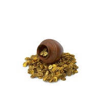 Gold Coins In Treasure Old Clay Pot PNG & PSD Images