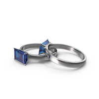 Two Sapphire Rings PNG & PSD Images