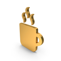 Gold Coffee Cup Icon PNG & PSD Images