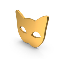 Gold Cat Eye Mask Icon PNG & PSD Images