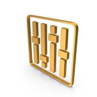 Gold Music Equalizer Icon PNG & PSD Images