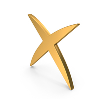 Gold Cross Mark Icon PNG & PSD Images