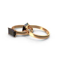 Two Black Diamond Rings PNG & PSD Images
