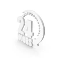 White 24 Hours Time Symbol PNG & PSD Images