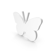 White Butterfly Symbol PNG & PSD Images