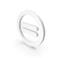 White Round Equal Symbol PNG & PSD Images