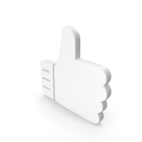 White Like Button Symbol PNG & PSD Images