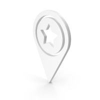 White Map Location Pin Symbol PNG & PSD Images