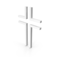 White Cross Outline Symbol PNG & PSD Images
