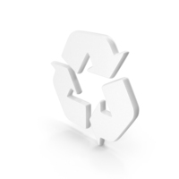 White Recycle Icon PNG & PSD Images