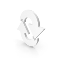 White Refresh Symbol PNG & PSD Images
