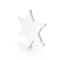 White Sheriff Badge Icon PNG & PSD Images
